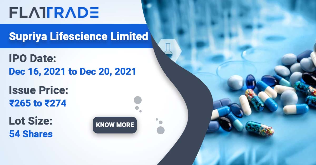 Supriya Lifescience Limited IPO Flattrade Kosh