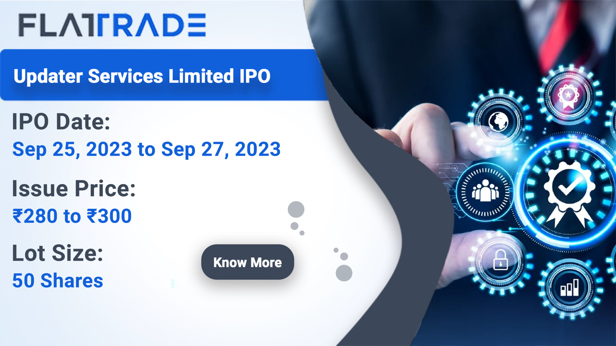 Updater Services Limited IPO - Flattrade Kosh