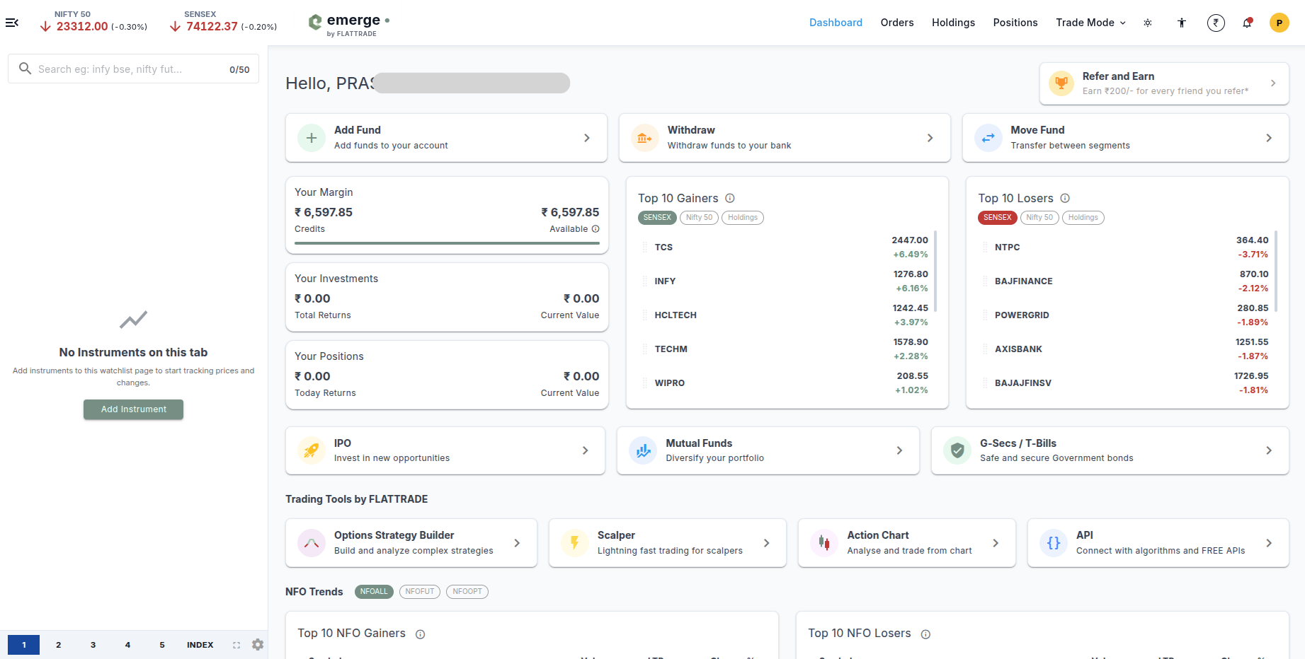 Emerge Dashboard overview