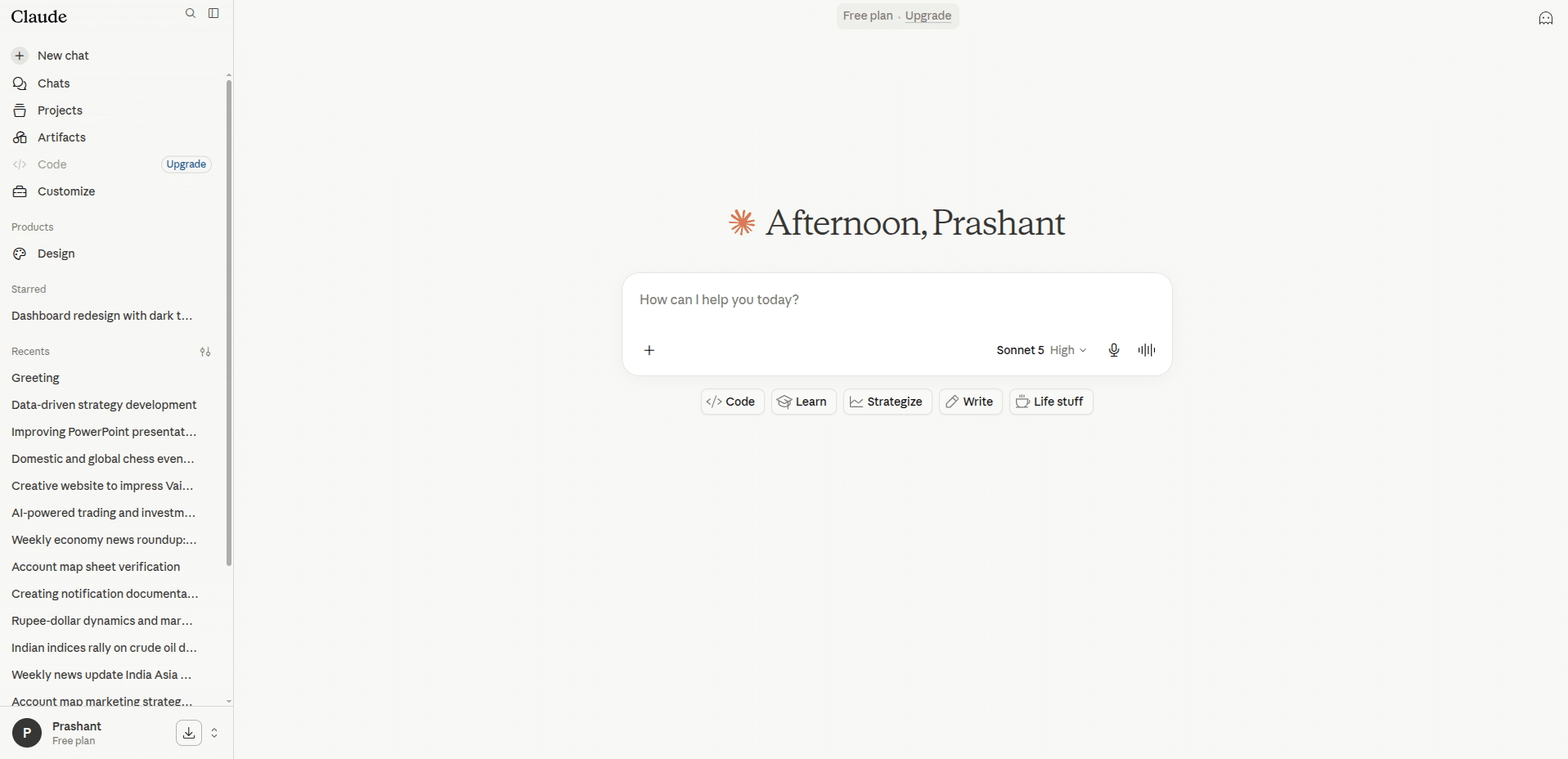 Interacting with Claude platform via queries